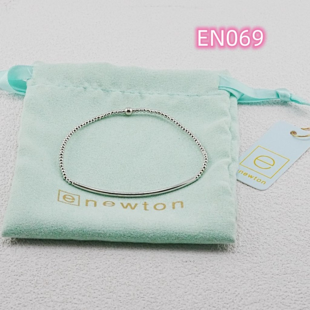 Enewton Platinum Curved Tube Bead Bracelet 75$